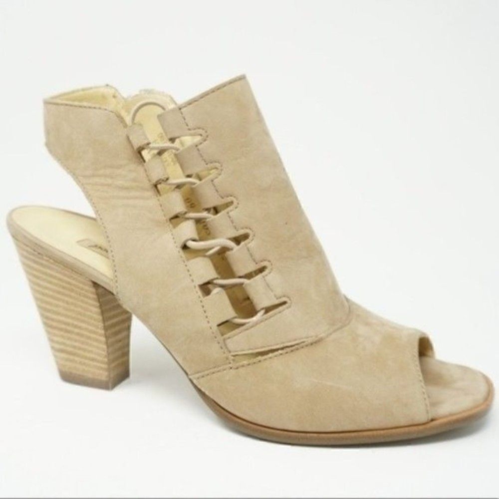 Paul green Mindy cream suede heeled sandal 5 BoxI